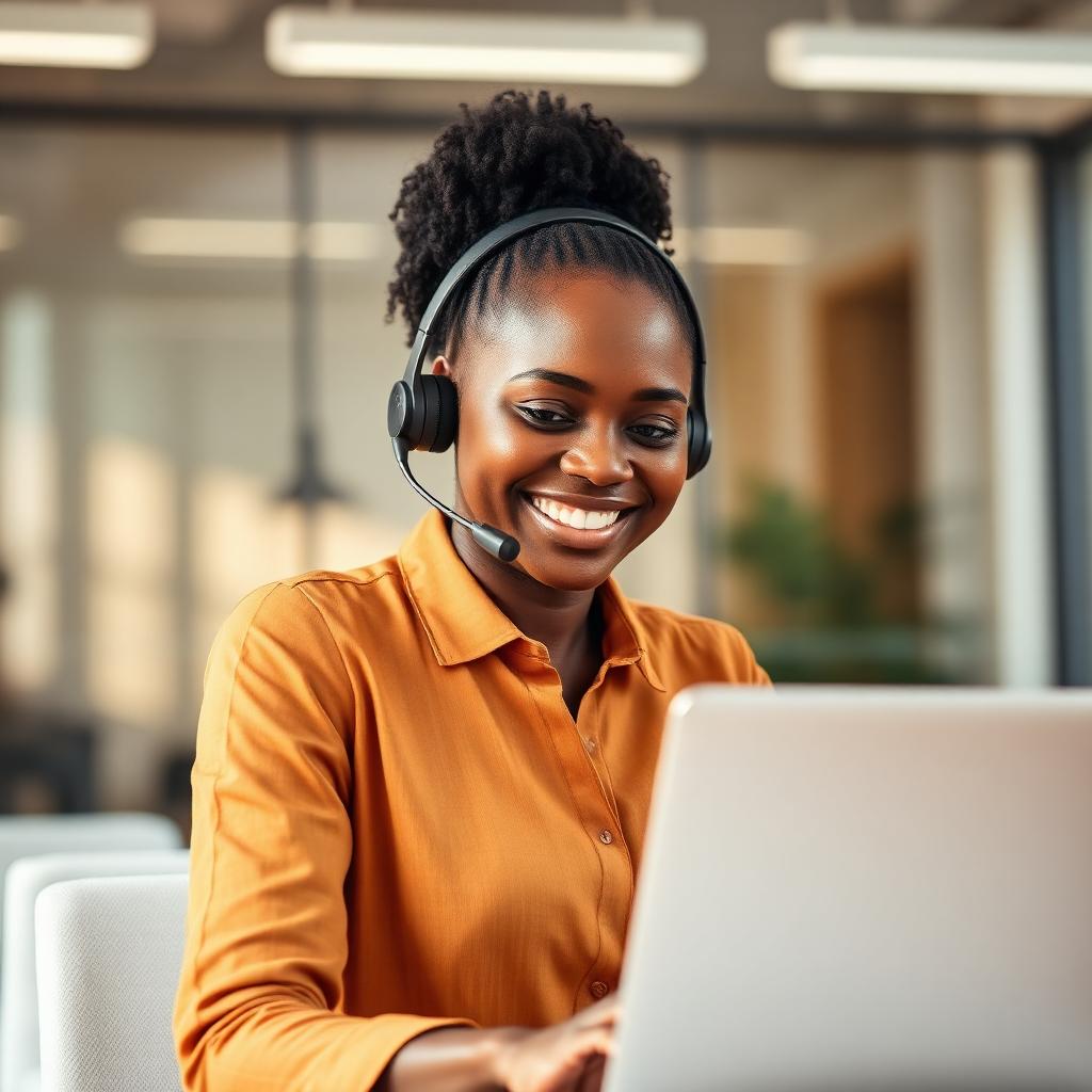 Conseillère DocuTogo à l'écoute des clients